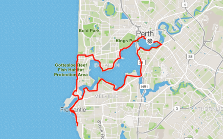 Perth Cycle Map ROAD BIKE RENTAL PERTH – Livelo Bike Rental